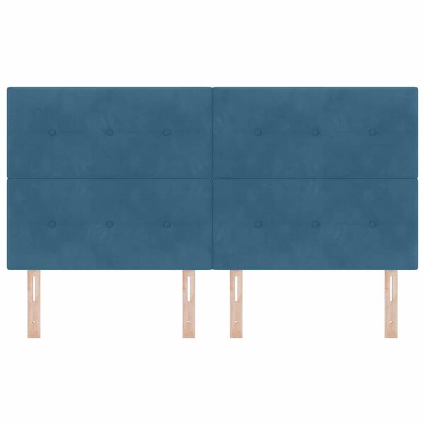 vidaXL Vzglavje z vzglavjem Temno modra 180 cm Umjetno usnje