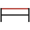 vidaXL Kovinski okvir za delovno mizo 120x57x79 cm črn in rdeč