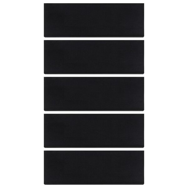 vidaXL Podloge za stopnice 5 kosov 25x75 cm guma