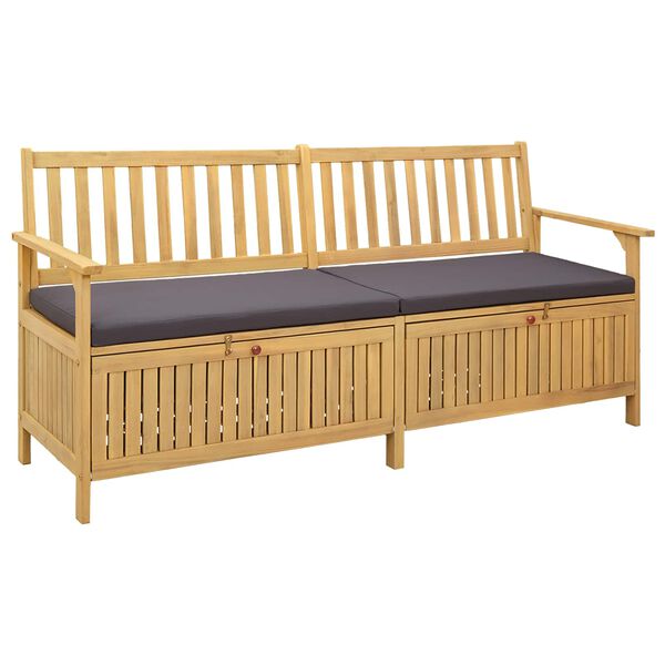 vidaXL Klop s prostorom za shranjevanje z blazino s shranjevanjem