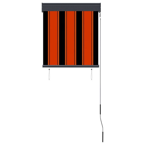 vidaXL Zunanje rolo senčilo 60x250 cm oranžno in rjavo