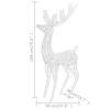 vidaXL XXL severni jelen iz akrila 250 LED 2 kosa 180 cm moder