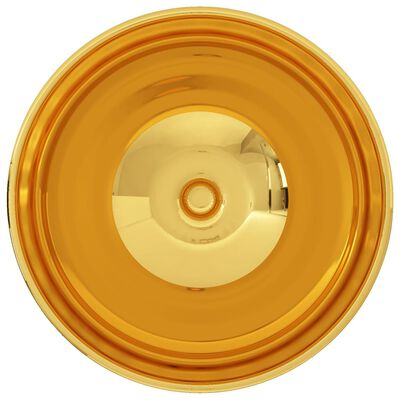 vidaXL Umivalnik 32,5x14 cm keramičen zlat