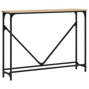 vidaXL Konzolna mizica sonoma hrast 102x22,5x75 cm inženirski les