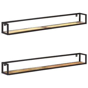 vidaXL Stenske police 2 kosa 160 cm trden predelan les