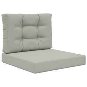 vidaXL Zunanja blazina za kavč 2 pcs Siva Poliester