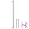 vidaXL Ročaji za omarico 10 kosov srebrna 320 mm nerjaveče jeklo