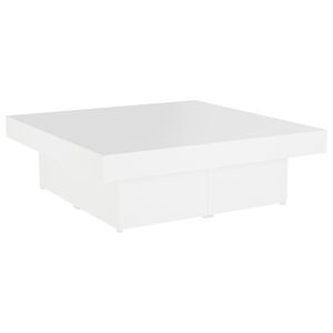vidaXL Klubska mizica bela 90x90x28 cm iverna plo&scaron;ča