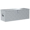 vidaXL Skrinja iz aluminija 110,5 x 38,5 x 40 cm srebrne barve
