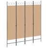 vidaXL 4-panelni pregradnik Bež 160 x 180 cm Blago