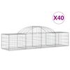 vidaXL Obokane gabion ko&scaron;are 40 kosi 200x50x40/60 cm pocinkano železo