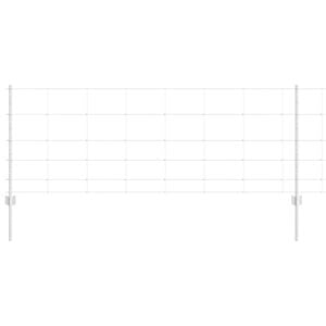 vidaXL Zunanji divji ograjen s stebri 25 x 0,8 m Pocinkano jeklo Mreža