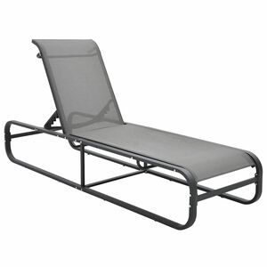 vidaXL Ležalnik iz aluminija in tekstila