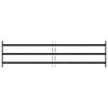 vidaXL Okenska re&scaron;etka Črna 174 x 45 cm Pra&scaron;no lakirano jeklo
