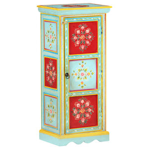 vidaXL Ročno barvana visoka omarica 40x30x90 cm trden mangov les