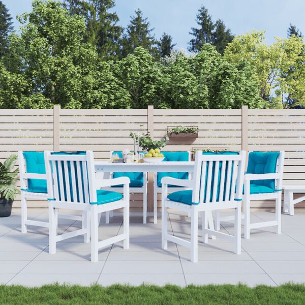 vidaXL Blazine za vrtne stole 6 kosov turkizne 100x50x7 cm blago
