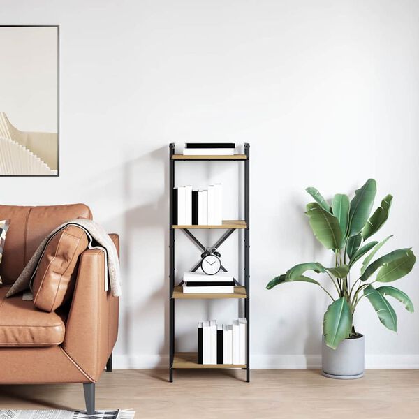 vidaXL Knjižna polica Umetni hrast 40 x 30 x 119 cm Konstruiran les