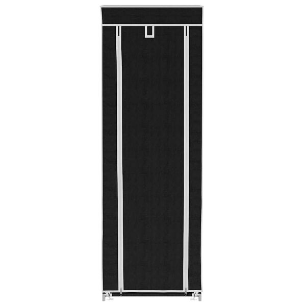 Omara za Čevlje s Pokrivalom Blago 57 x 29 x 162 cm Črne Barve