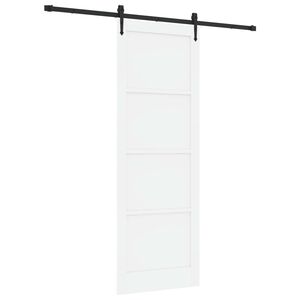 vidaXL Drsna vrata ORKDAL 83 x 232 cm Trdna borovina Bela