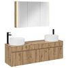 vidaXL Komplet omaric za kopalnico 4 pcs Artisan hrast Inženirski les