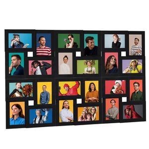 vidaXL Foto okvir za 24x(10x15 cm) fotografij črn MDF
