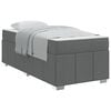 vidaXL Konstrukcija postelje z vzmetnico Temno siva 80 x 200 cm blago
