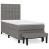 vidaXL Box spring postelja z vzmetnico temno siva 90x200 cm blago