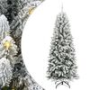 vidaXL Umestno božično drevo Bela 240 cm PVC, plastika, jeklo in PE
