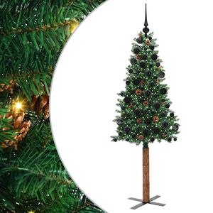 vidaXL Ožja jelka med 300 LED Zelena 180 cm PVC in trden bor