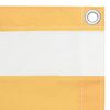 vidaXL Balkonsko platno belo in rumeno 90x400 cm oksford blago