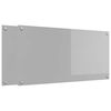 vidaXL Kuhinjski panel 2 pcs Svetlo siva 100 x 50 cm kaljeno steklo