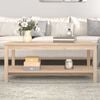 vidaXL Klubska mizica 110x55x45 trdna borovina
