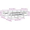 vidaXL Zunanja garnitura za sedenje 7 pcs Naravna Masiven les akacije