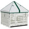 vidaXL 4-panelna pasja igralna ograja s streho 122 x 106,5 x 82 cm