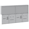 vidaXL Komplet omare in pegboard 6 pcs Črna 200 x 20 x 115 cm Jeklo