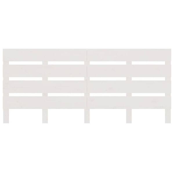 vidaXL Posteljno vzglavje belo 140x3x80 cm trdna borovina