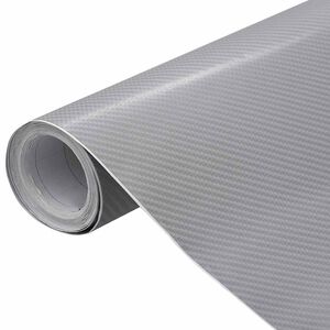 vidaXL Folija za avto 2 kosa 4D srebrna 100x150 cm + 50x150 cm