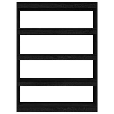 vidaXL Knjižna omara za razdelitev prostora črna 100x30x135,5 cm
