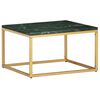 vidaXL Klubska mizica zelena 60x60x35 cm kamen z marmorno teksturo