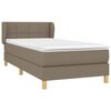 vidaXL Box spring postelja z vzmetnico taupe 100x200 cm blago