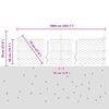 vidaXL Steber ograje. srebrna 10 x 0,5 m (50 mm mreža) Jeklo