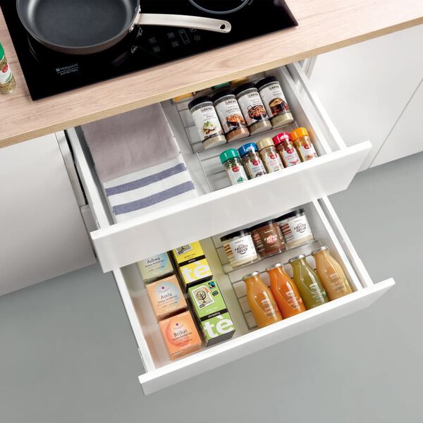 Metaltex Raztegljivo stojalo za začimbe 4-nadstropno X-Pand 2 kosa