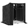 vidaxL Stojalo za drva z dežnim pokrovom 100,5x100,5x110,5 cm