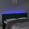 vidaXL LED posteljno vzglavje temno zeleno 147x16x78/88 cm žamet