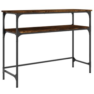 vidaXL Konzolna mizica dimljen hrast 100x35,5x75 cm inženirski les