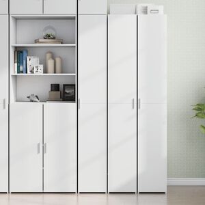 vidaXL Visoka omara bela 30x42,5x185 cm inženirski les