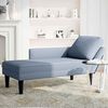 vidaXL Chaise Lounge z blazino Temno modro Corduroy tkanina