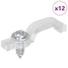 vidaXL LED stranske sponke 23,8 mm 12 kos Transparentno