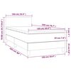 vidaXL Box spring postelja z vzmetnico temno zelena 100x200 cm žamet