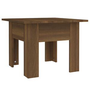 vidaXL Klubska mizica rjavi hrast 55x55x42 cm konstruiran les